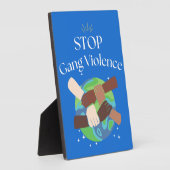 ストップ集団暴力手絡 フォトプラーク (側面)