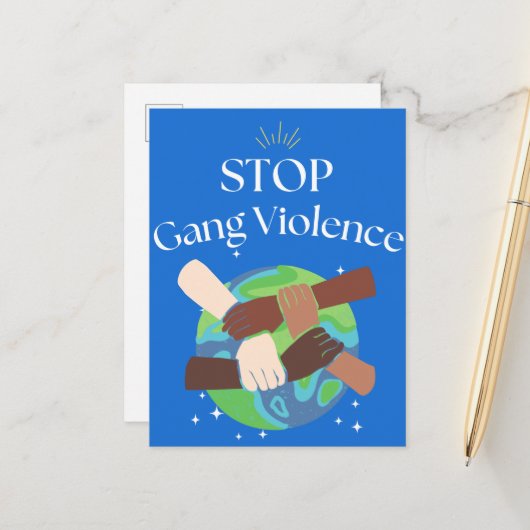 ストップ集団暴力手絡 案内ポストカード (正面/裏面インサイチュ)