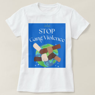ストップ集団暴力手絡 Tシャツ