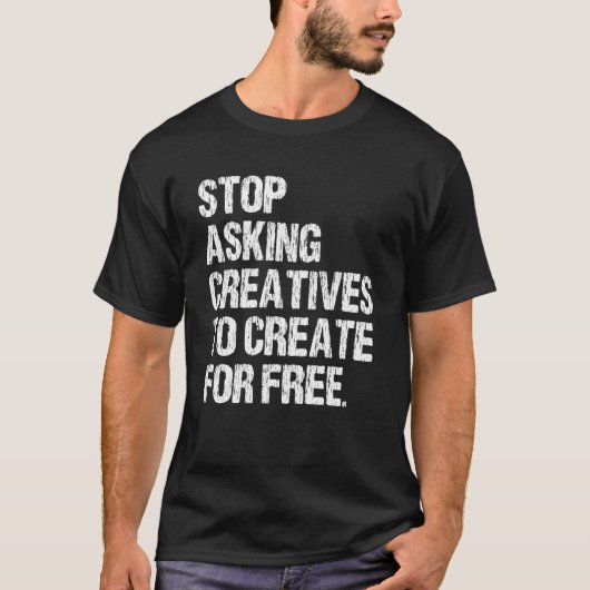 ストップ頼自由ヴィンテージA用に作成するクリエイティブ Tシャツ (正面)