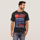 ストップ風変わりCreepy Vote Harris Walz 2024 DK ユニセックス Tシャツ (正面フル)