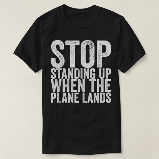 ストップ飛行機 Tシャツ (デザイン正面)