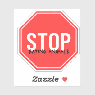 ストップ食べ物動物の環境活動家 シール
