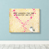 ストップ魔法を探している。ヴィンテージ鳥 キャンバスプリント (インサイチュ (ウッドフロア))