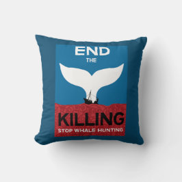 ストップ鯨狩り |捕鯨海洋保護の禁止 クッション