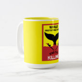 ストップ鯨狩り |捕鯨海洋保護の禁止 ツートーンマグカップ (正面左)