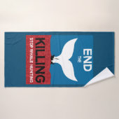 ストップ鯨狩り |捕鯨海洋保護の禁止 バスタオル (バスタオル)