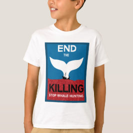 ストップ鯨狩り |捕鯨海洋保護の禁止 Tシャツ