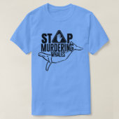 ストップ鯨1 Tシャツ (デザイン正面)