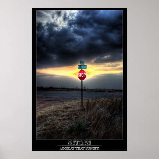 ストップ!!!あの夕日を見ろ！ ポスター (正面)