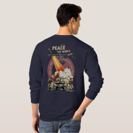 ストップ・ザ・ウォー（ダークモード）| メンズ ロングスリーブ Tシャツ