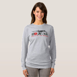 ストップ・ザ・ウォー(ライトモード)｜レディース ロングスリーブ Tシャツ