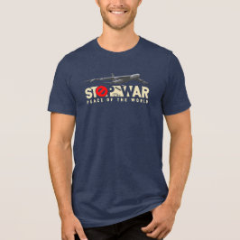 ストップ・ザ・ウォー（Ｄｋ．モード）｜メンズ・ラージ・スリーブ トライブレンドＴシャツ