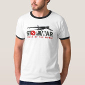 ストップ・ザ・ウォー (LTモード) | メンズ リンガー Tシャツ (正面)