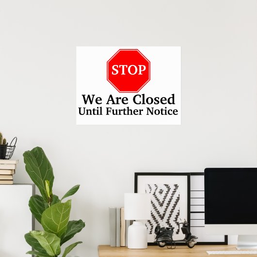 ストップ ポスター (ホームオフィス)