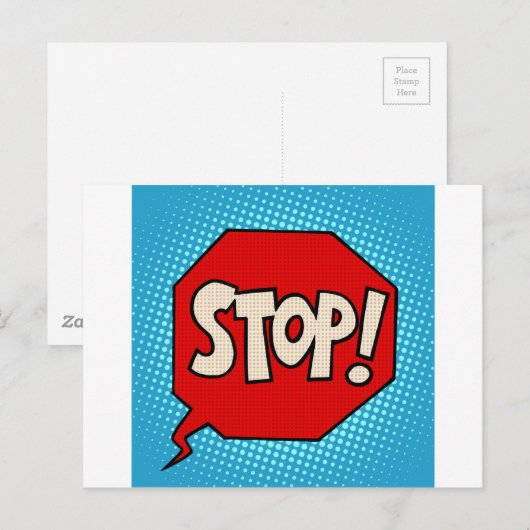 ストップ ポストカード (正面/裏面)