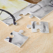 ストップ&匂いバラ水彩フラワーバイク ジグソーパズル (側面)