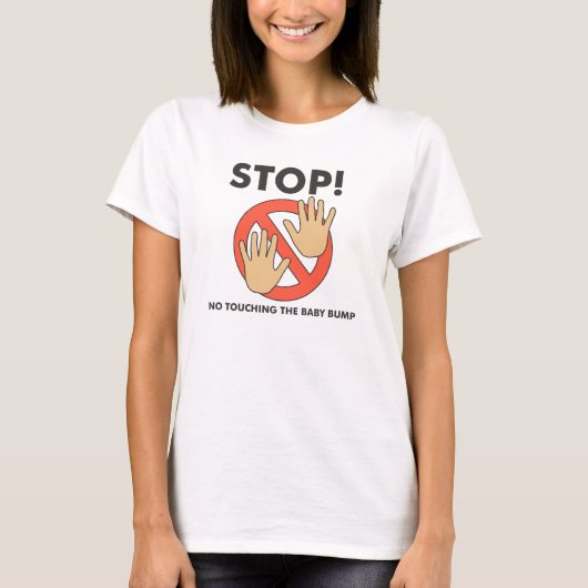 ストップ!接触しないベビーバンプ Tシャツ (正面)