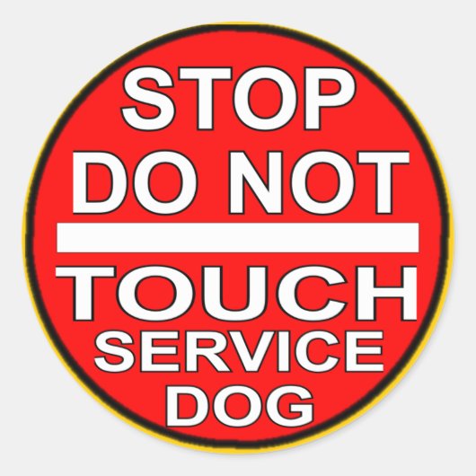 ストップ-Touchしない ラウンドシール (正面)