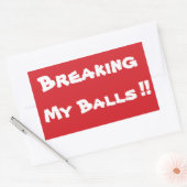 ストップBreaking My Balls ストップ Signステック 長方形シール (封筒)