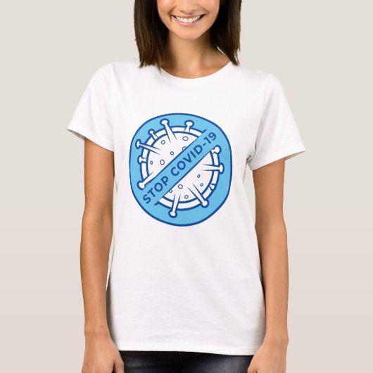 ストップCovid-19 Tシャツ (正面)