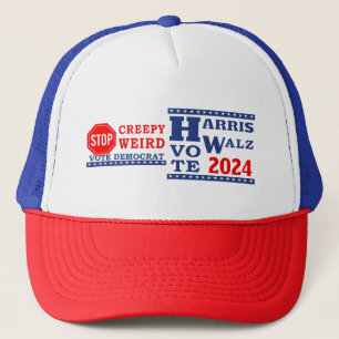 ストップCreepy 風変わり Vote Harris Walz 2024 キャップ