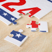 ストップCreepy 風変わり Vote Harris Walz 2024 ジグソーパズル (側面)