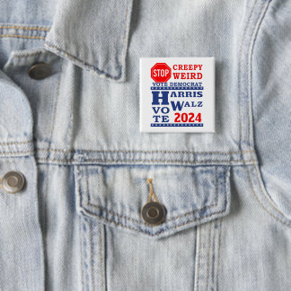 ストップCreepy Vote 風変わり Harris Walz 2024バッジ 缶バッジ