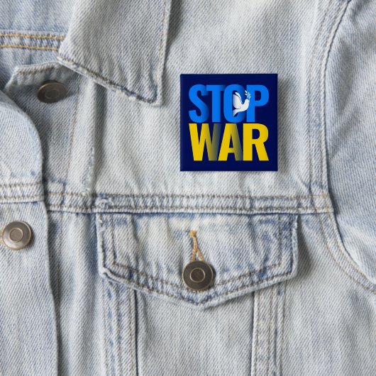 ストップDove Symbolボタンを使用したWar 缶バッジ (インサイチュ)