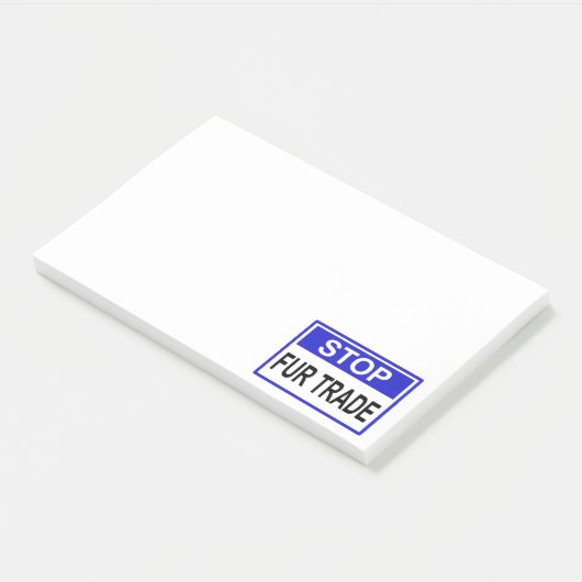 ストップFur Trade Blue記号 ポストイット (アングル)