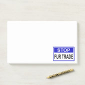 ストップFur Trade Blue記号 ポストイット (デスク)