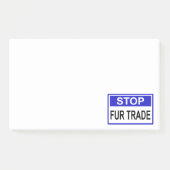 ストップFur Trade Blue記号 ポストイット (正面)