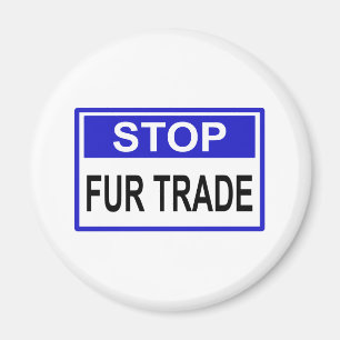 ストップFur Trade Blue記号 マグネット