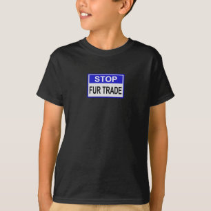 ストップFur Trade Blue記号 Tシャツ