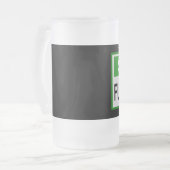 ストップFur Trade Sign Green フロストグラスビールジョッキ (正面左)