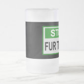 ストップFur Trade Sign Green フロストグラスビールジョッキ (中央)
