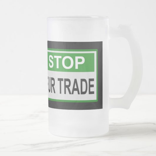 ストップFur Trade Sign Green フロストグラスビールジョッキ (右)