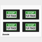 ストップFur Trade Sign Green 長方形シール (シート)
