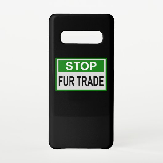 ストップFur Trade Sign Green Samsung Galaxyケース (裏面)