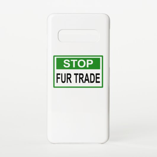 ストップFur Trade Sign Green Samsung Galaxyケース (裏面)