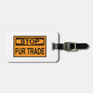 ストップFur Trade Sign orange ラゲッジタグ