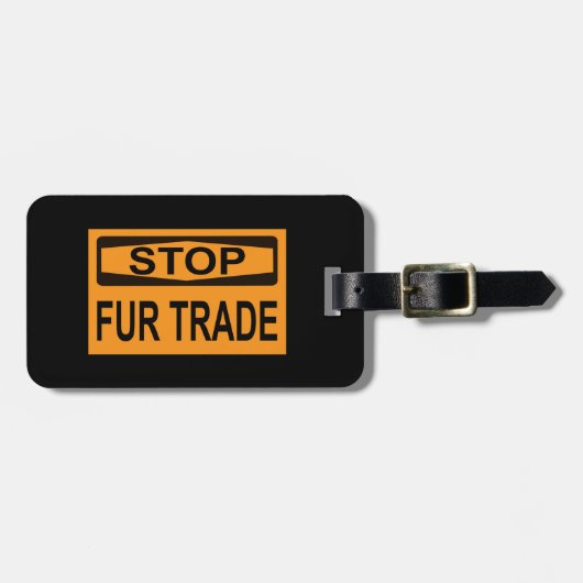 ストップFur Trade Sign orange ラゲッジタグ (正面横)