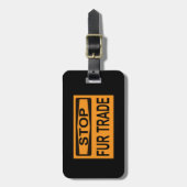 ストップFur Trade Sign orange ラゲッジタグ (正面縦)