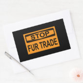 ストップFur Trade Sign orange 長方形シール (封筒)