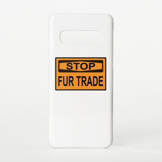 ストップFur Trade Sign orange Samsung Galaxyケース (裏面)