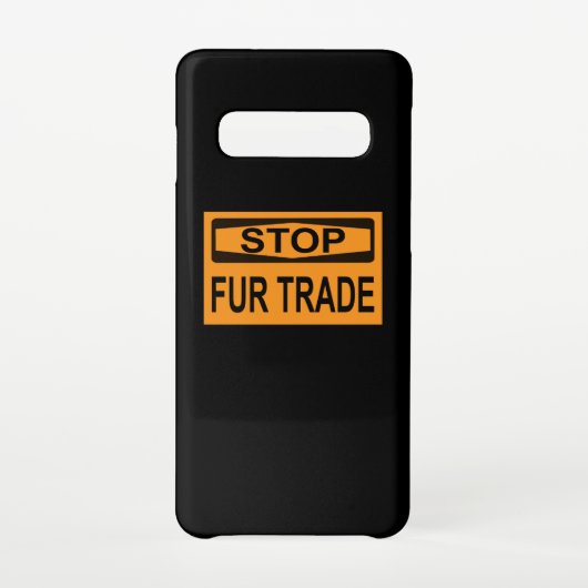 ストップFur Trade Sign orange Samsung Galaxyケース (裏面)