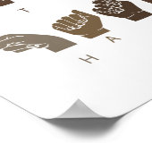 ストップHate Asl Sign Language Black Lives Problem Bl ポスター (角)