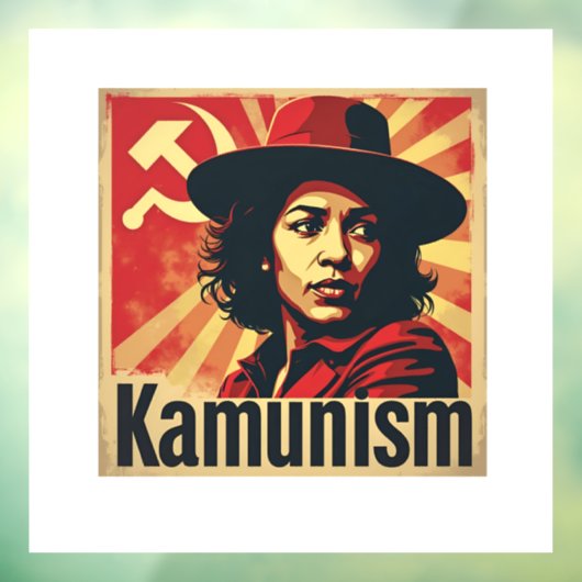 ストップKamunism Harris Walz 2024同志カマラ ウィンドウサイン (シート3)