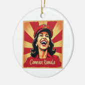 ストップKamunism Harris Walz 2024同志カマラ セラミックオーナメント (左)