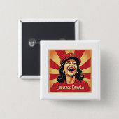 ストップKamunism Harris Walz 2024同志カマラ 缶バッジ (正面&裏面)